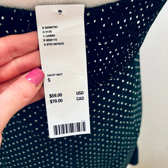 Urban Outfitters New Green Polka Dot Mini Dress S - Picture 10 of 12